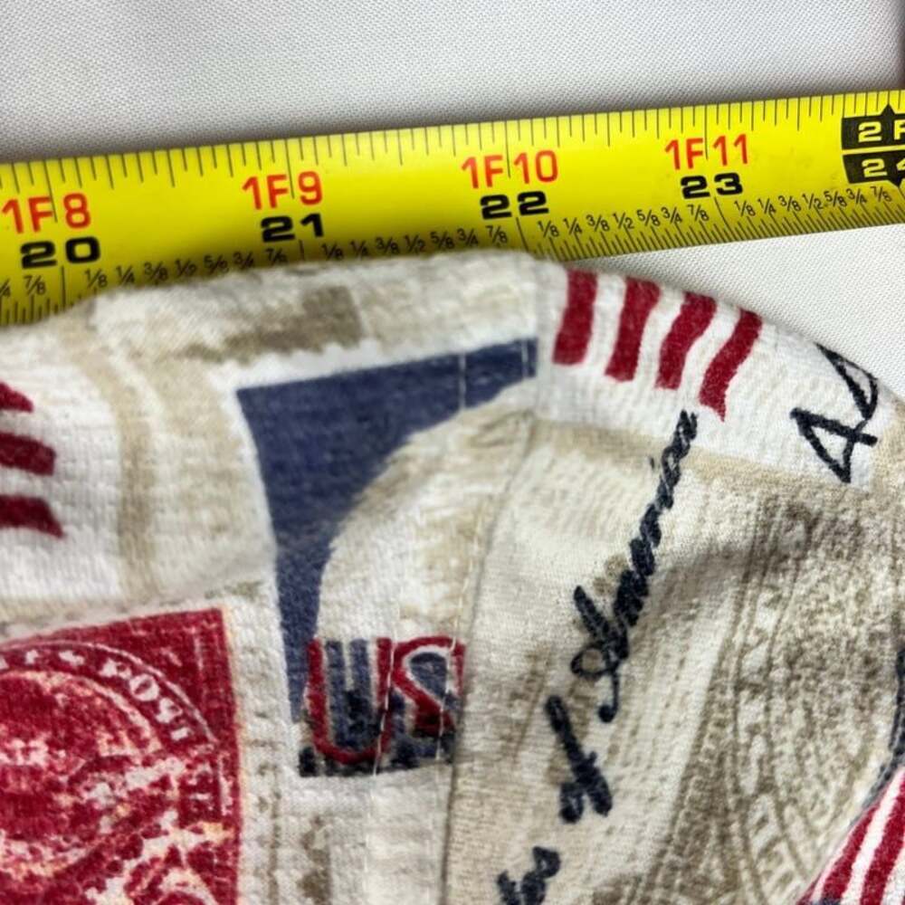 American Summer Patriotic Postage Stamp Polo Shirt XL - Picture 4 of 8
